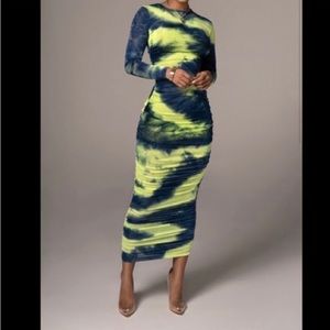 Jluxlabel Stretch Tie Dye Maxi Dress